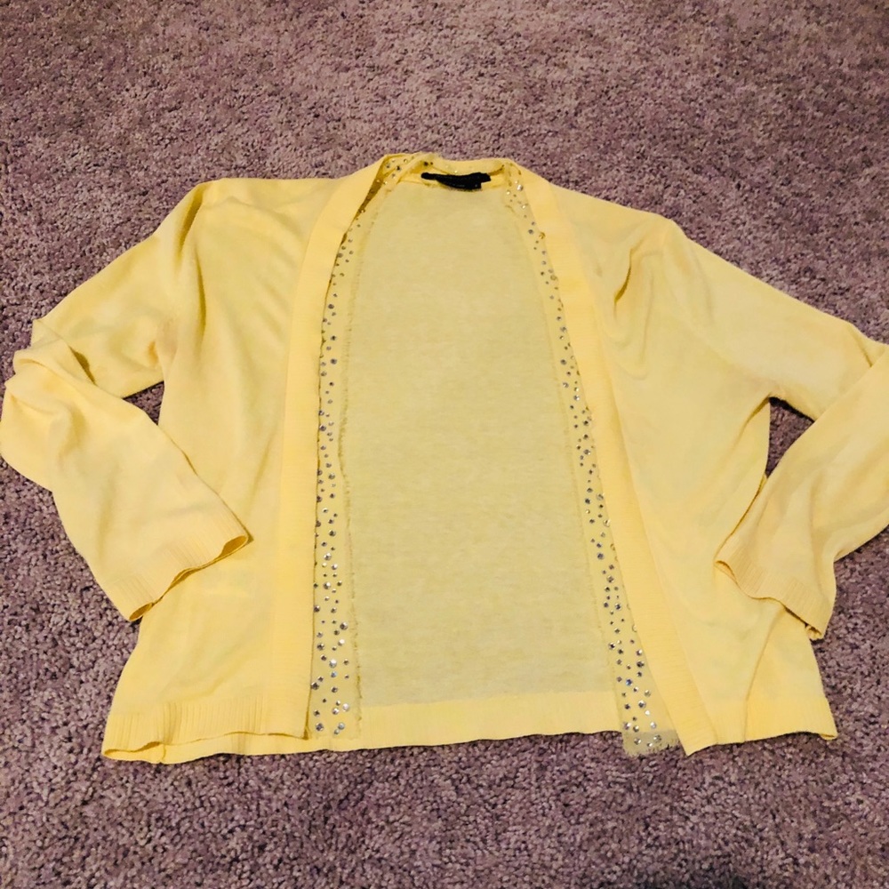 Yellow BCBG cardigan